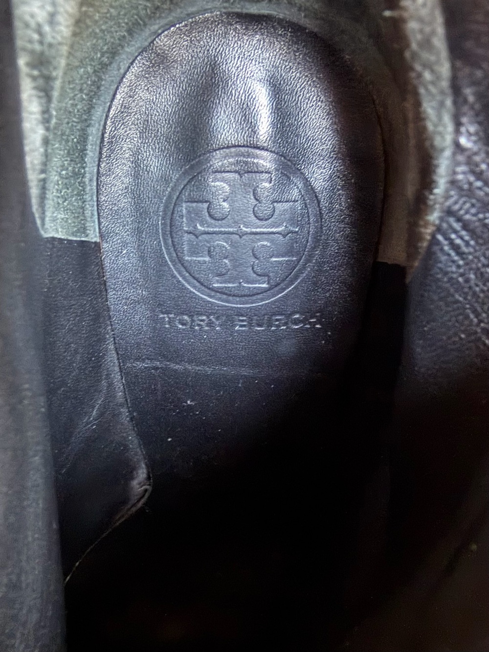 Tory Burch Pacey Black Leather Patent Cap Toe Stiletto Boots Size 8 - Picture 14 of 14